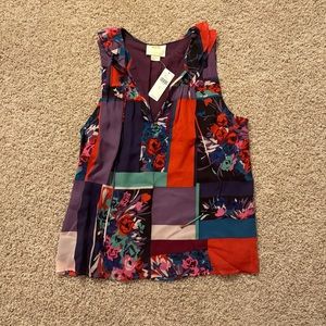 NWT anthropologie maeve multicolor printed tank
